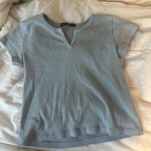 Brandy-melville Women's Blue Crop-top